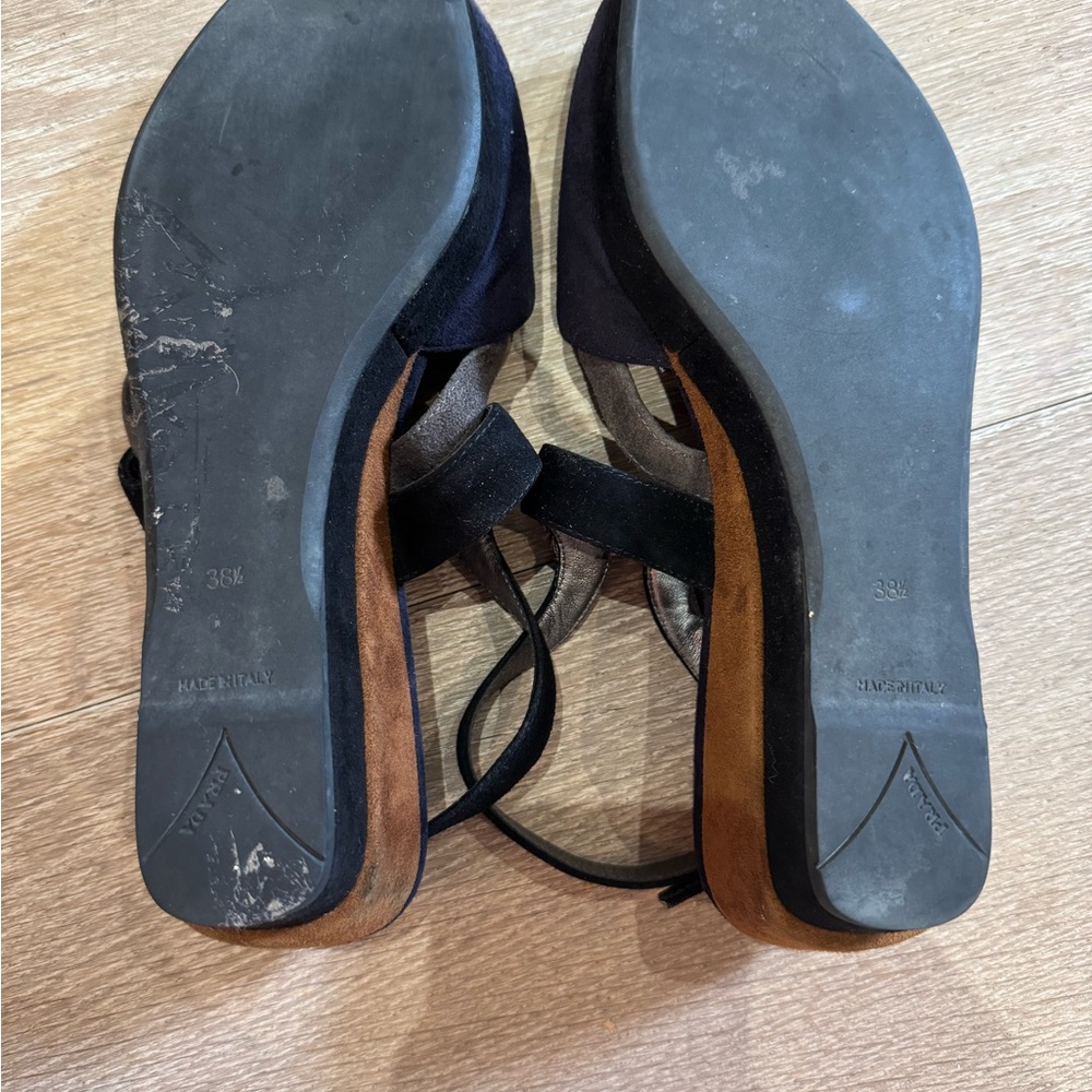 Prada Suede Slingback Sandals - Picture 4 of 6